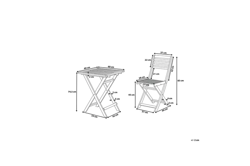 Cordido Caféset - Brun - Utemöbler - Utegrupp - Cafeset