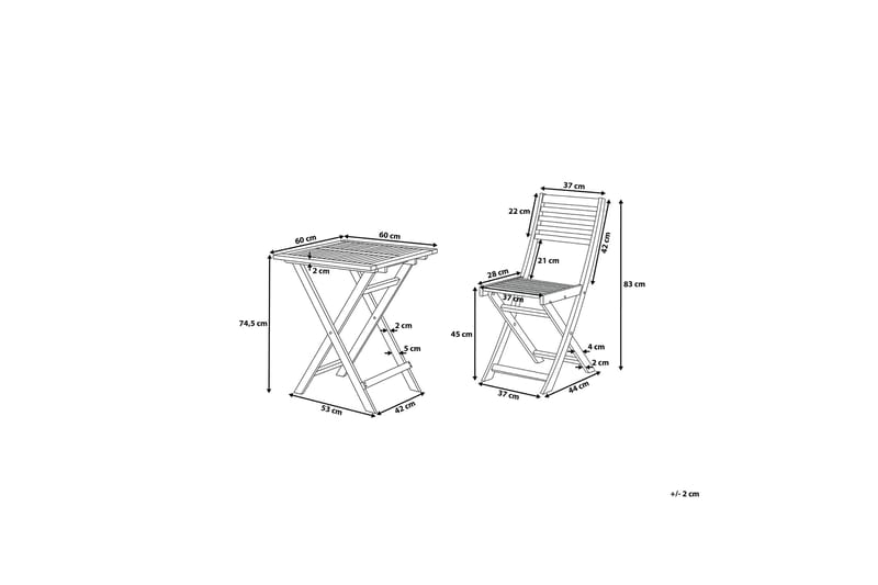 Cordido Caféset - Brun - Utemöbler - Utegrupp - Cafeset