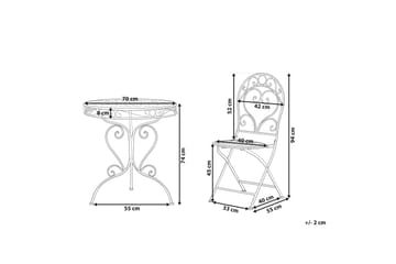 Courville Caféset - Rosa - Utemöbler - Utegrupp - Cafeset