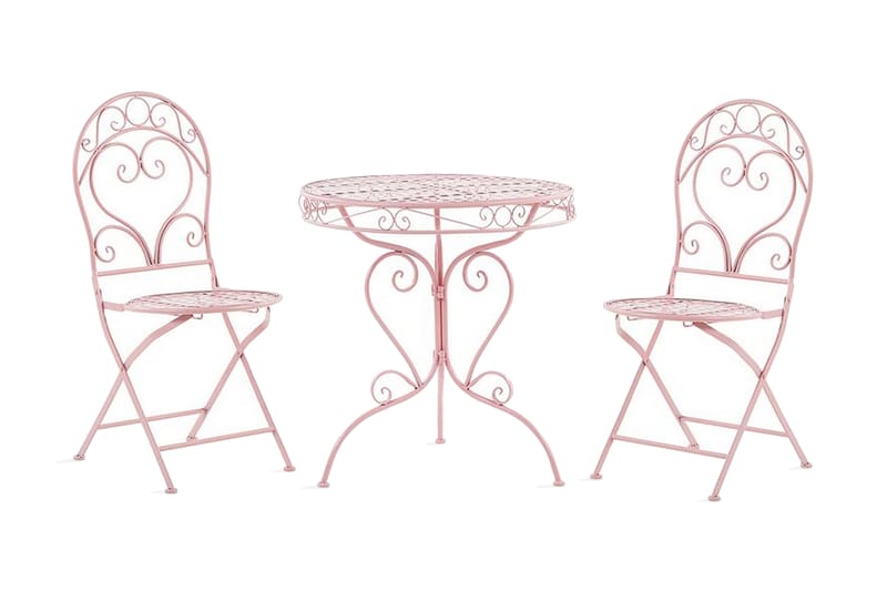 Courville Caféset - Rosa - Utemöbler - Utegrupp - Cafeset