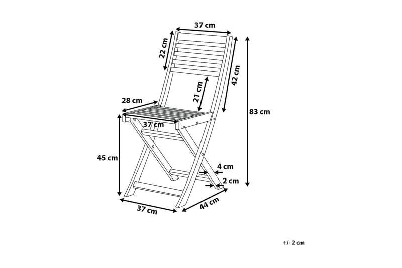 Fiji Balkongset 60 cm - Gul - Utemöbler - Utegrupp - Cafeset