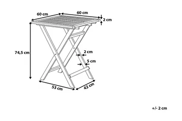 Fiji Balkongset 60 cm - Gul - Utemöbler - Utegrupp - Cafeset