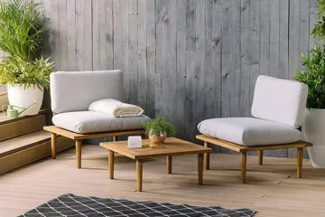 Frascati Balkongmöbelset 80 cm - Grå - Utemöbler - Utegrupp - Cafeset