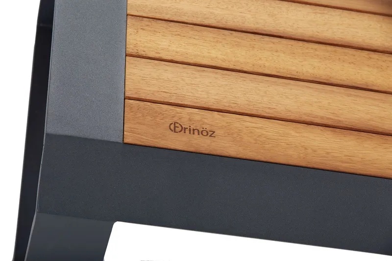 Lassento Caféset 197 cm + 3-sits Utesoffa + 2 Utefåtöljer - Gul/Grå/Svart - Utemöbler - Utegrupp - Cafeset