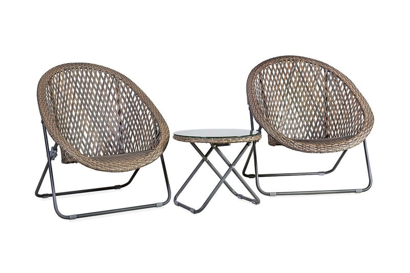 Möbelset TURKU 2 stolar och bord hopfällbart - Balkonggrupp & balkongset - Cafeset