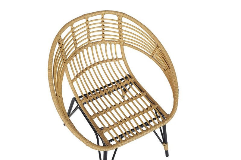 Pellaro Balkongset + 2 Utestolar m Dyna - Natur/Svart - Utemöbler - Utegrupp - Cafeset