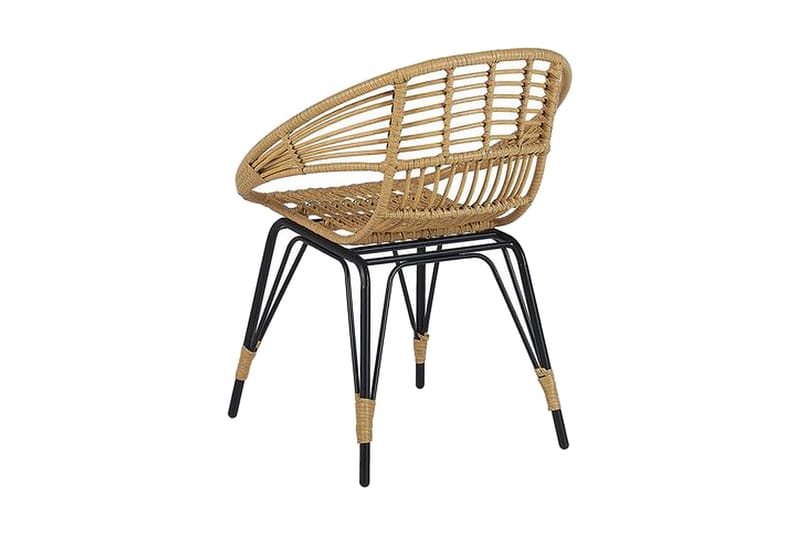 Pellaro Balkongset + 2 Utestolar m Dyna - Natur/Svart - Utemöbler - Utegrupp - Cafeset