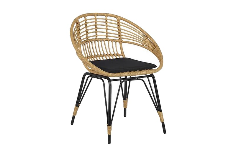 Pellaro Balkongset + 2 Utestolar m Dyna - Natur/Svart - Utemöbler - Utegrupp - Cafeset