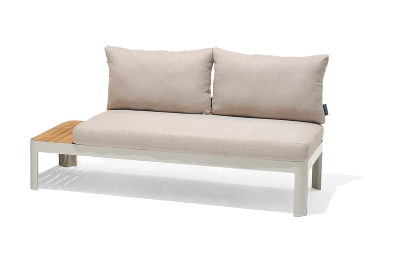 Portals Loungegrupp 2-sits - Teak/Vit - Utemöbler - Balkong - Balkongmöbler - Balkonggrupp & balkongset