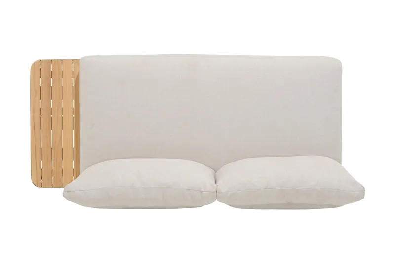 Portals Loungegrupp 2-sits - Teak/Vit - Utemöbler - Balkong - Balkongmöbler - Balkonggrupp & balkongset