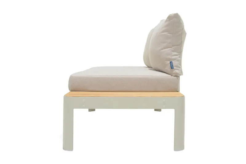 Portals Loungegrupp 2-sits - Teak/Vit - Utemöbler - Balkong - Balkongmöbler - Balkonggrupp & balkongset