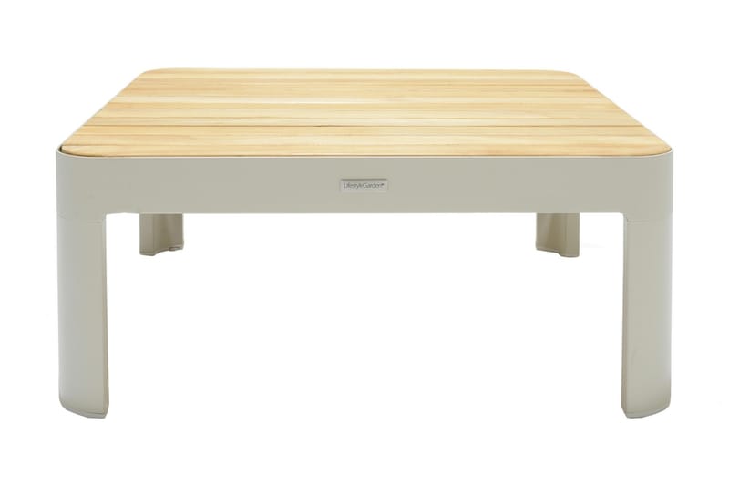 Portals Loungegrupp 4-sits - Vit/Teak - Utemöbler - Balkong - Balkongmöbler - Balkonggrupp & balkongset