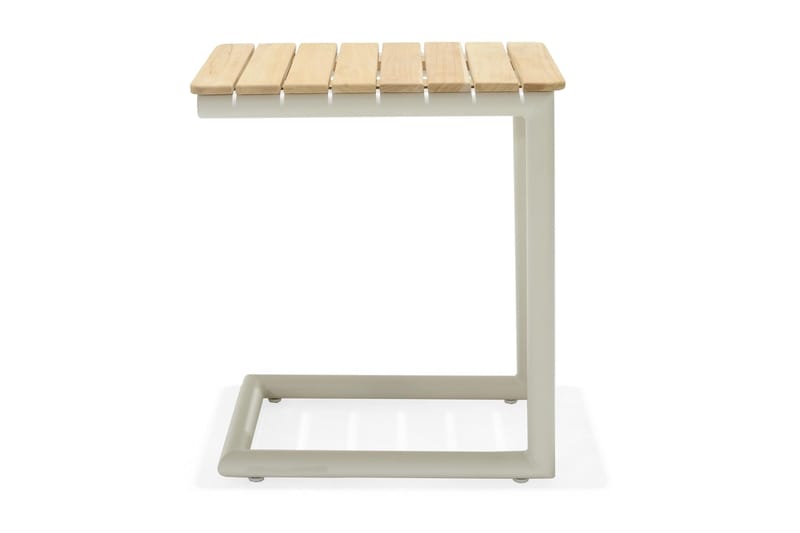 Portals Solsängset med Dyna - Vit/Trä - Utemöbler - Utestol & trädgårdsstol - Solsäng & Solvagnar