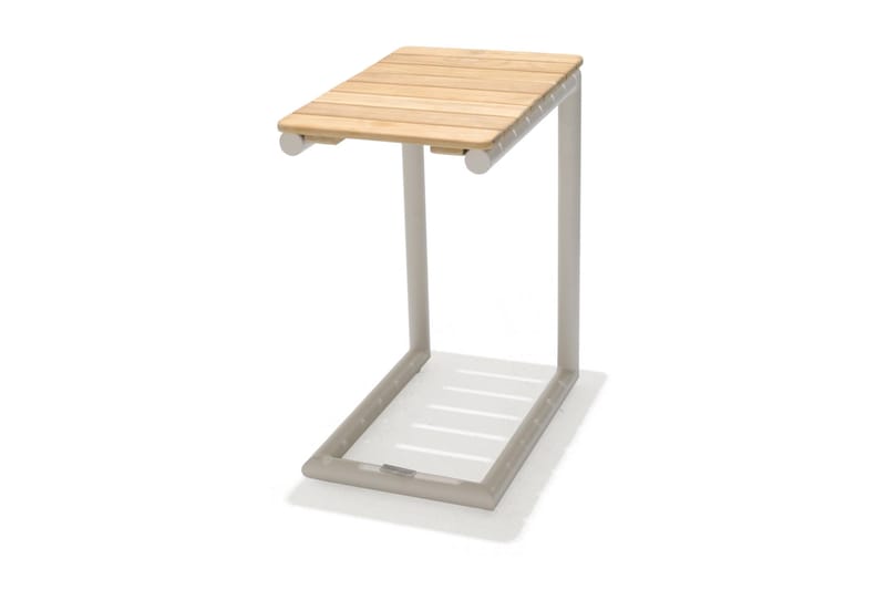 Portals Solsängset med Dyna - Vit/Trä - Utemöbler - Utestol & trädgårdsstol - Solsäng & Solvagnar