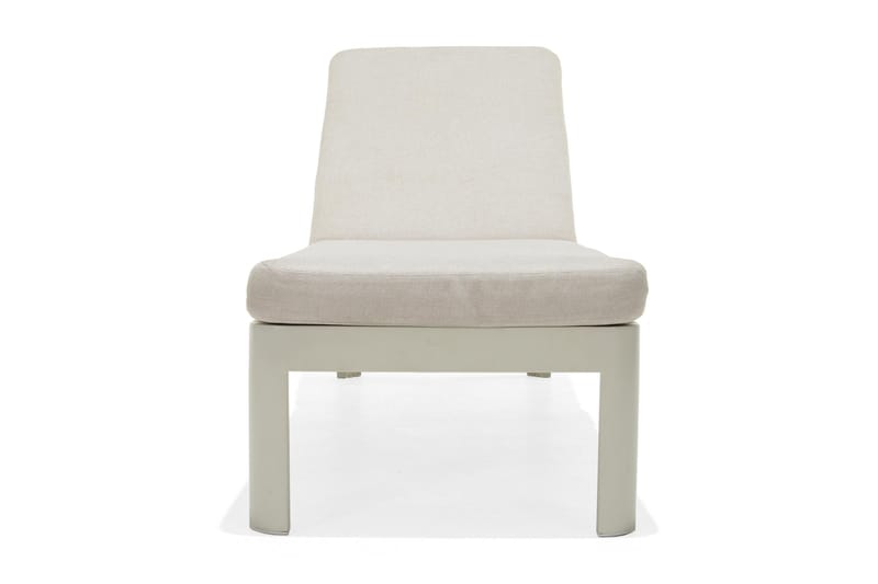 Portals Solsängset med Dyna - Vit/Trä - Utemöbler - Utestol & trädgårdsstol - Solsäng & Solvagnar