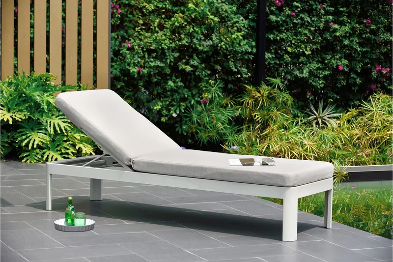 Portals Solsängset med Dyna, Vit/Trä