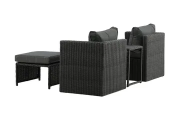 Quad Balkonggrupp 2-sits - Svart - Utemöbler - Utegrupp - Cafeset