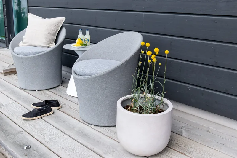 Spoga Balkonggrupp 2-sits - Vit/Ljusgrå - Utemöbler - Utegrupp - Cafeset