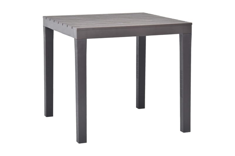 Trädgårdsbord med 2 Bänkar Utomhus plast brun - Brun - Utemöbler - Utegrupp - Cafeset