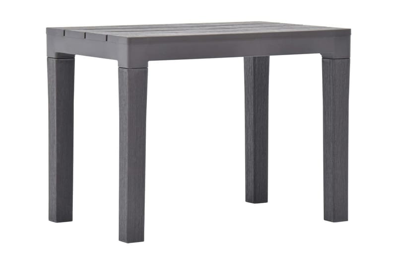 Trädgårdsbord med 2 Bänkar Utomhus plast brun - Brun - Utemöbler - Utegrupp - Cafeset