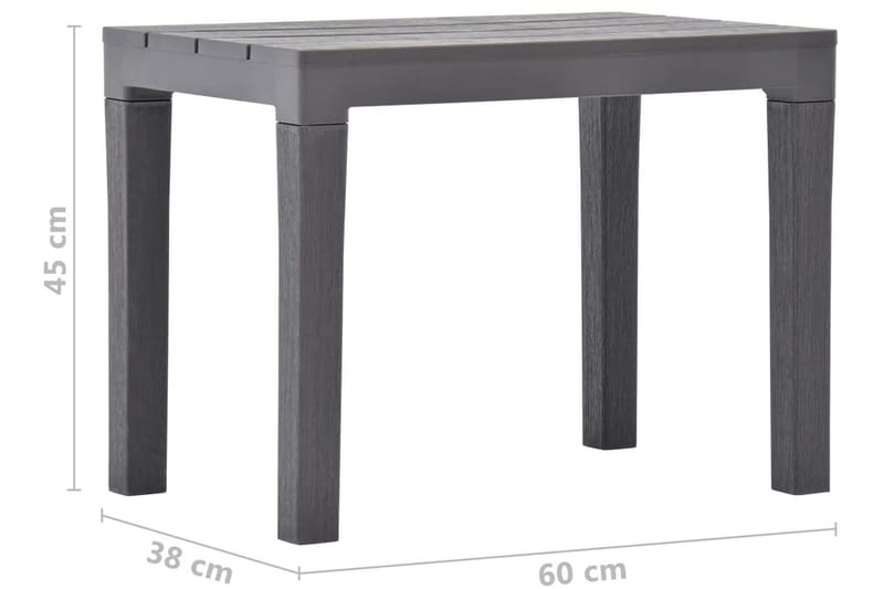 Trädgårdsbord med 2 Bänkar Utomhus plast brun - Brun - Utemöbler - Utegrupp - Cafeset