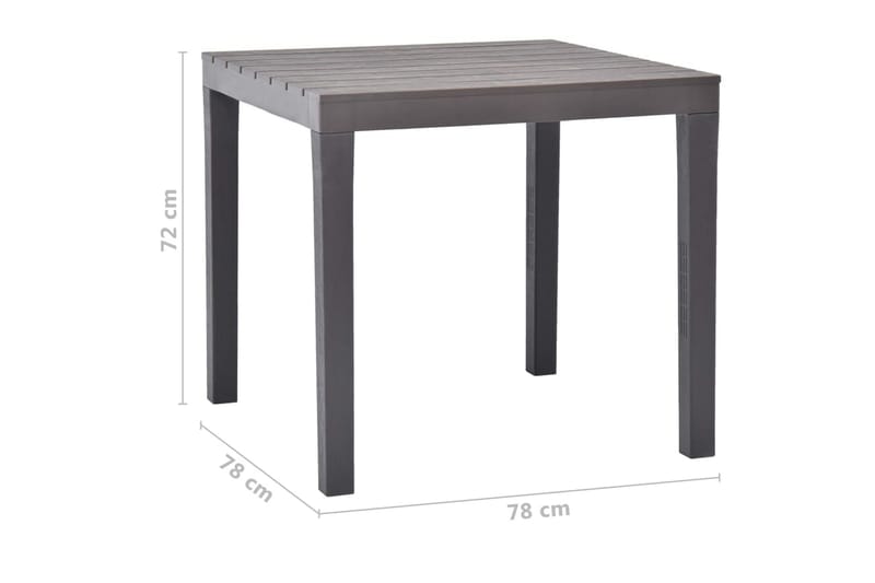 Trädgårdsbord med 2 Bänkar Utomhus plast brun - Brun - Utemöbler - Utegrupp - Cafeset