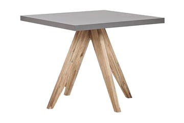 Trädgårdsset av Utebord och 4 pallar 90x90 OLBIA - Grå - Utemöbler - Utegrupp - Cafeset