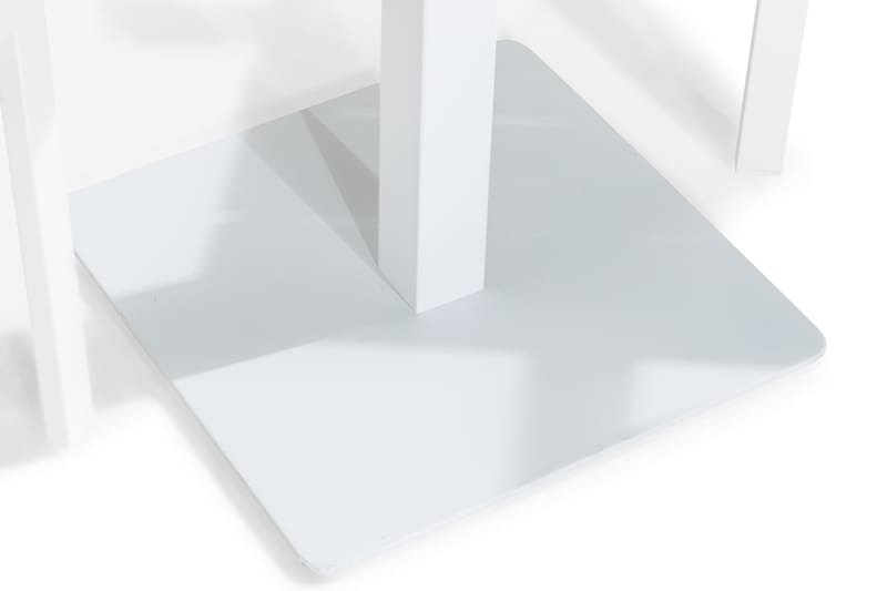 Tunis Caféset 70x70 + 2 Stapelstolar - Vit/Grå - Utemöbler - Utegrupp - Cafeset