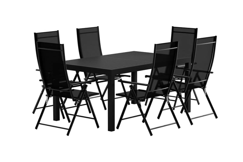 Capo Matbord Utomhus 100x160 cm med 6 Levanzo Karmstol - Utemöbler - Utegrupp - Matgrupp utomhus
