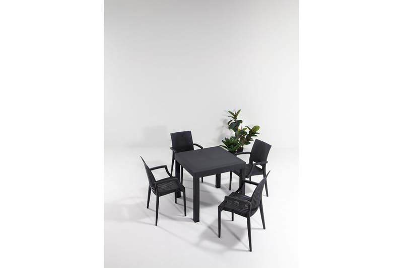 Daisi Matgrupp Utomhus 4-sits - Svart - Utemöbler - Utegrupp - Matgrupp utomhus