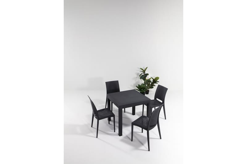 Devorah Matgrupp Utomhus 4-sits - Svart - Utemöbler - Utegrupp - Matgrupp utomhus