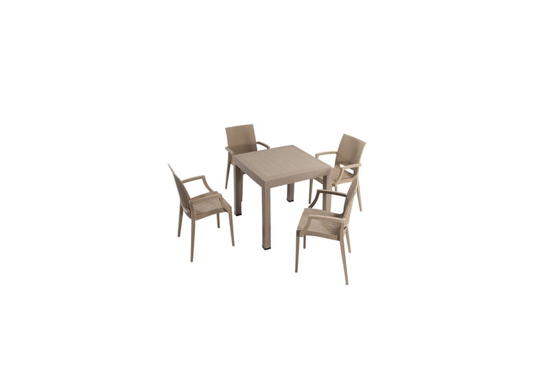 Dominika Matgrupp Utomhus 4-sits - Brun - Utemöbler - Utegrupp - Matgrupp utomhus