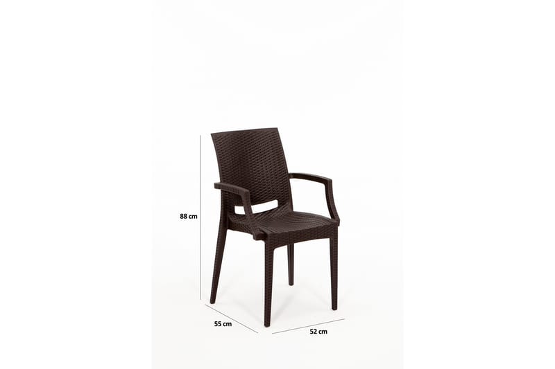 Dominika Matgrupp Utomhus 4-sits - Mörkbrun - Utemöbler - Utegrupp - Matgrupp utomhus