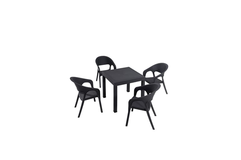 Doug Matgrupp Utomhus 4-sits - Svart - Utemöbler - Utegrupp - Matgrupp utomhus