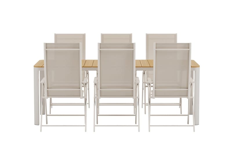 Etna Matbord Utomhus 90x210 cm med 6 Levanzo Karmstol - Utemöbler - Utegrupp - Matgrupp utomhus