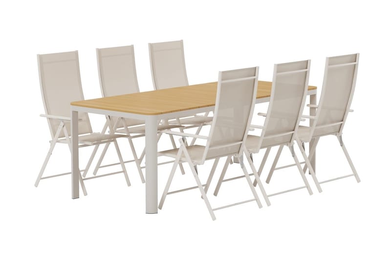 Etna Matbord Utomhus 90x210 cm med 6 Levanzo Karmstol - Utemöbler - Utegrupp - Matgrupp utomhus
