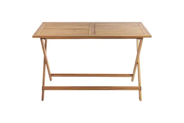 Fällbara utemöbler Prossedi - Beige, ljust trä - Utemöbler - Utegrupp - Matgrupp utomhus
