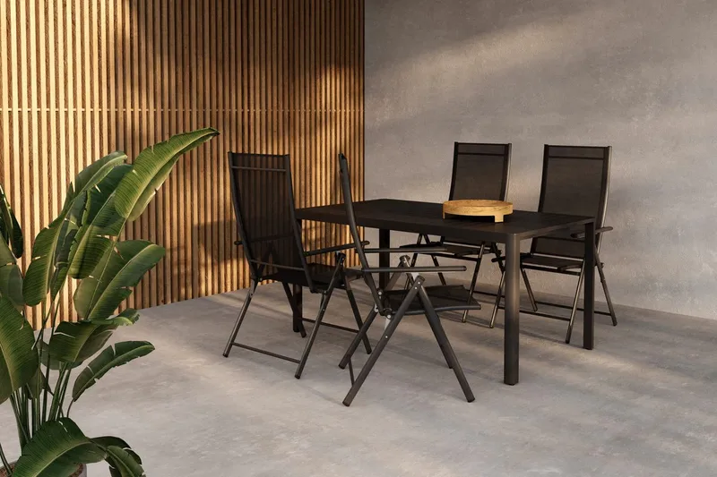 Giardini Matbord Utomhus 85x150 cm med 4 Levanzo Karmstol