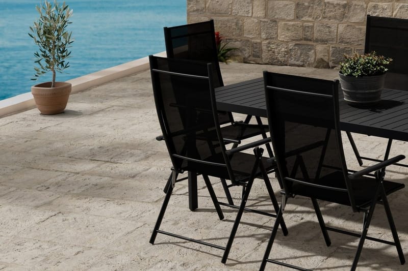 Giardini Matbord Utomhus 90x200 cm med 6 Levanzo Karmstol - Utemöbler - Utegrupp - Matgrupp utomhus