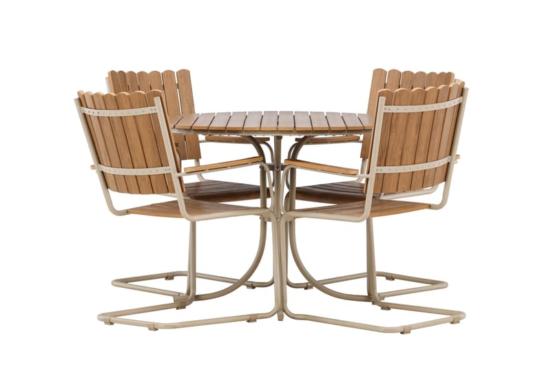 Holmsund Matgrupp Utomhus 4-sits - Beige - Utemöbler - Utegrupp - Matgrupp utomhus