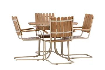 Holmsund Matgrupp Utomhus 4-sits - Beige - Utemöbler - Utegrupp - Matgrupp utomhus