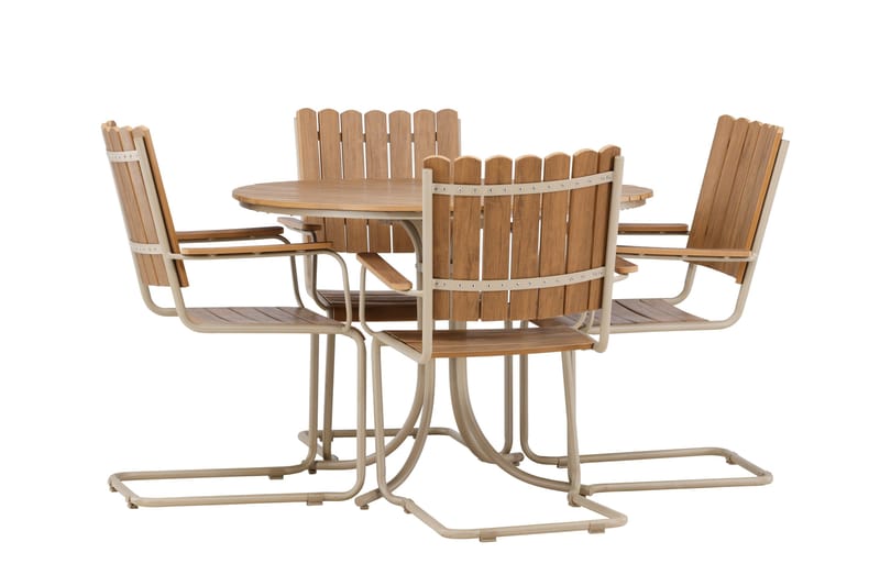 Holmsund Matgrupp Utomhus 4-sits - Beige - Utemöbler - Utegrupp - Matgrupp utomhus