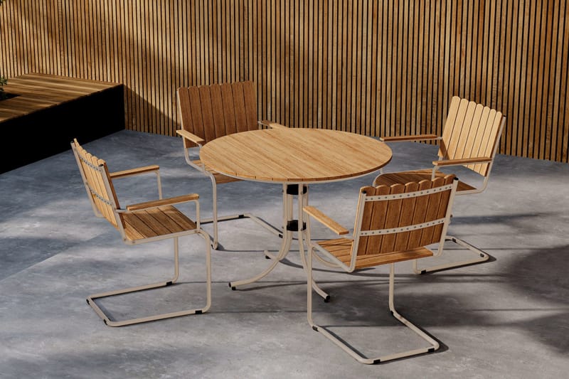 Holmsund Matgrupp Utomhus 4-sits - Beige - Utemöbler - Utegrupp - Matgrupp utomhus