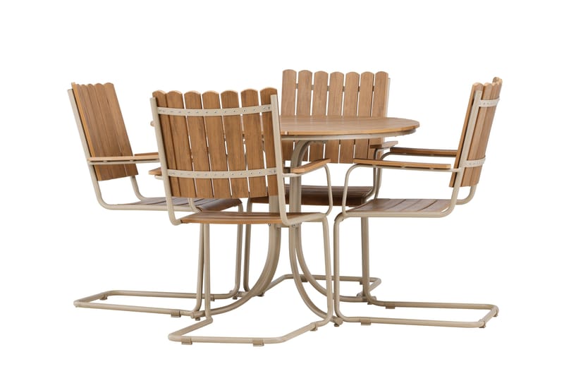 Holmsund Matgrupp Utomhus 4-sits - Beige - Utemöbler - Utegrupp - Matgrupp utomhus