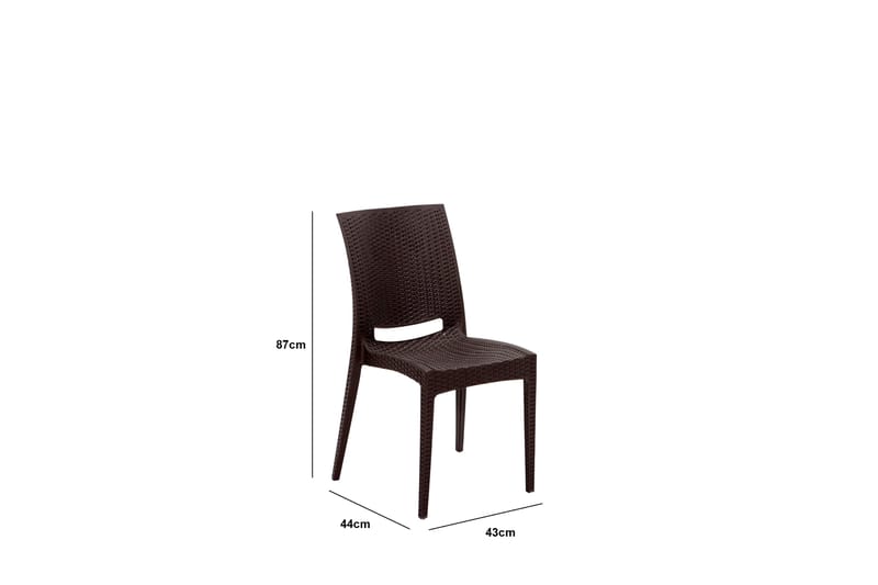 Hysen Matgrupp Utomhus 4-sits - Mörkbrun - Utemöbler - Utegrupp - Matgrupp utomhus
