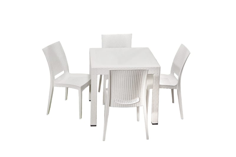 Hysen Matgrupp Utomhus 4-sits - Vit - Utemöbler - Utegrupp - Matgrupp utomhus