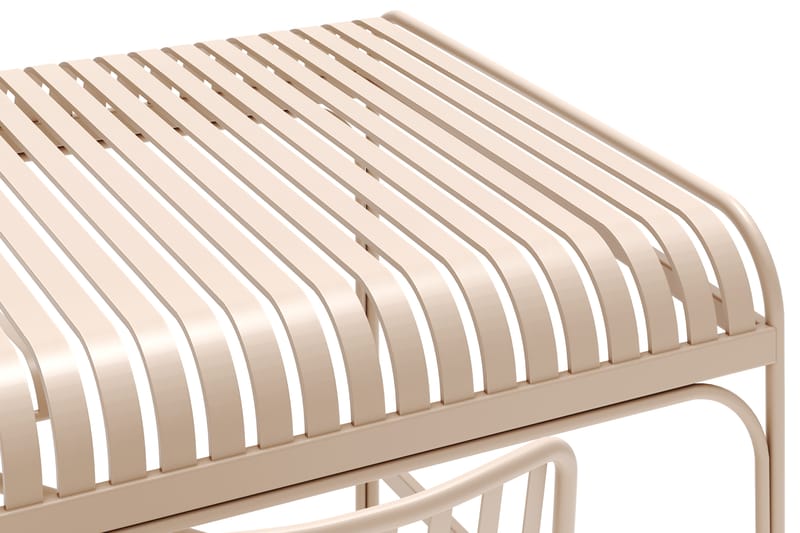 Jarva Liten Matgrupp Utomhus 200 cm med 4 stolar i metall - Beige - Utemöbler - Utegrupp - Matgrupp utomhus