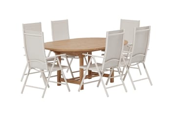 Kenya Förlängningsbart Matbord Utomhus 180-240 cm med 6 Break Karmstol - Utemöbler - Utegrupp - Matgrupp utomhus