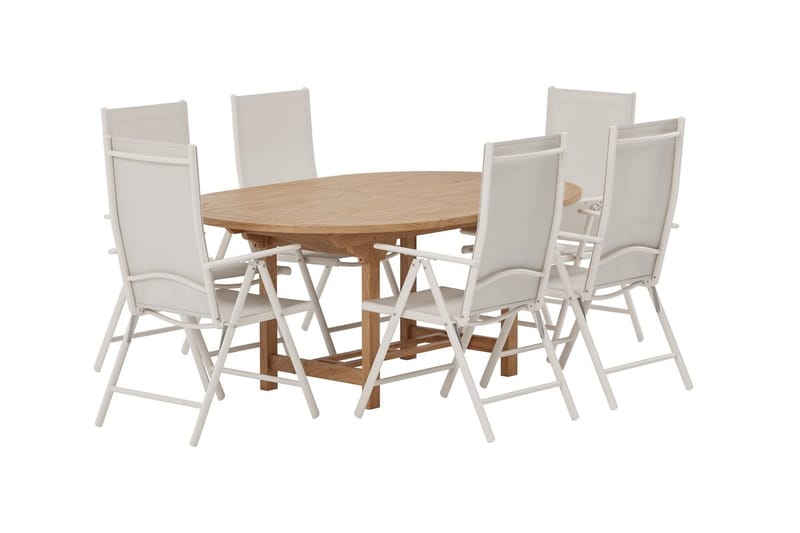 Kenya Förlängningsbart Matbord Utomhus 180-240 cm med 6 Break Karmstol - Utemöbler - Utegrupp - Matgrupp utomhus