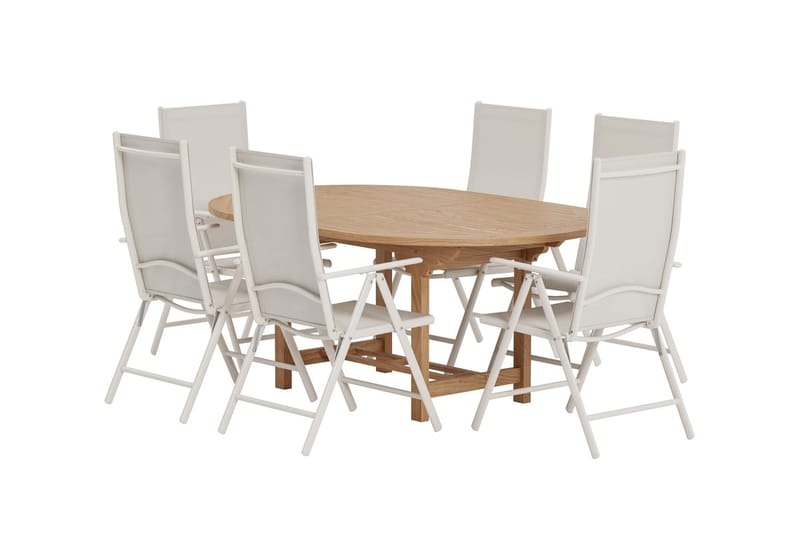 Kenya Förlängningsbart Matbord Utomhus 180-240 cm med 6 Break Karmstol - Utemöbler - Utegrupp - Matgrupp utomhus